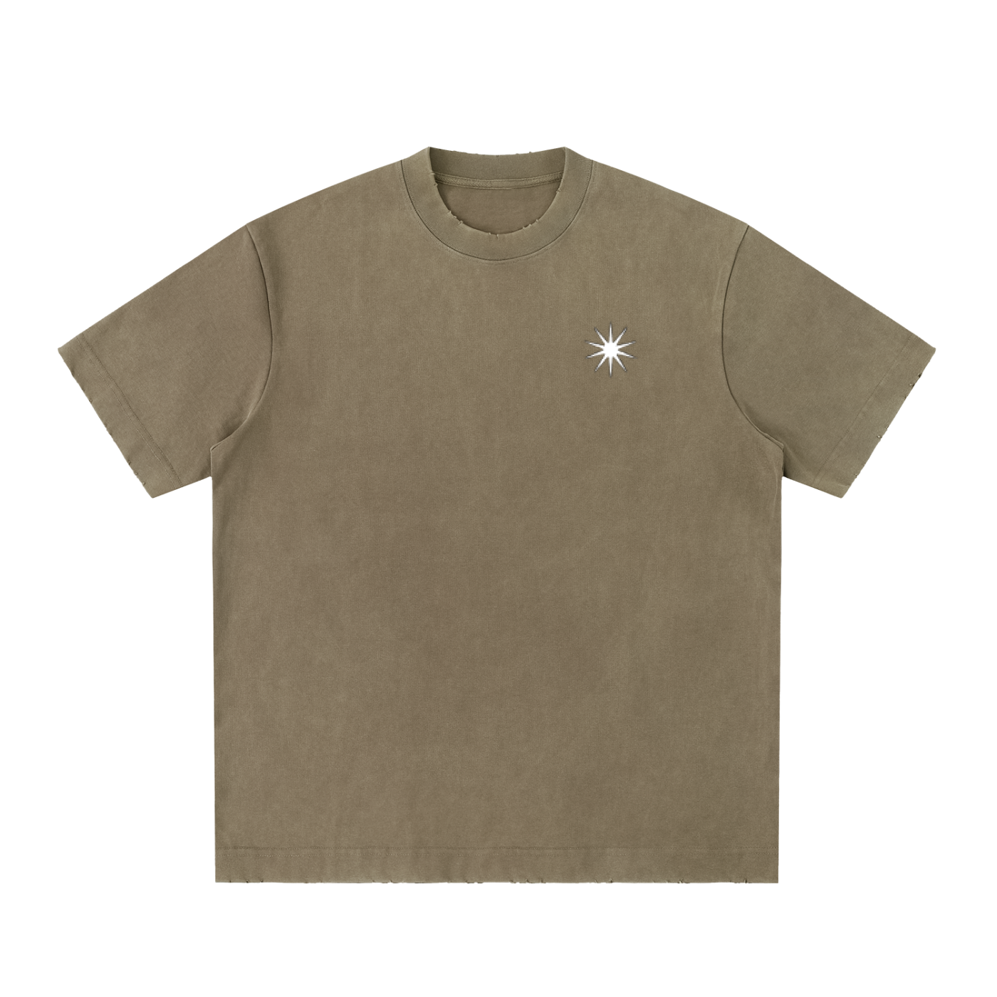 Heavyweight Vintage Washed Frayed T-Shirt