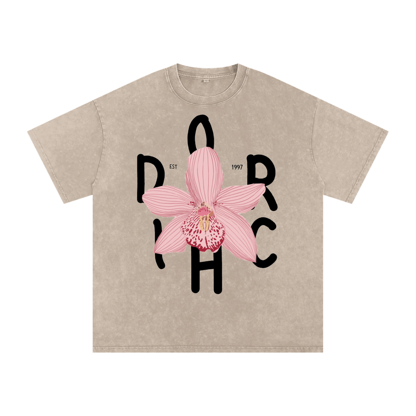 Snow Washed Oversized Cotton T-Shirt