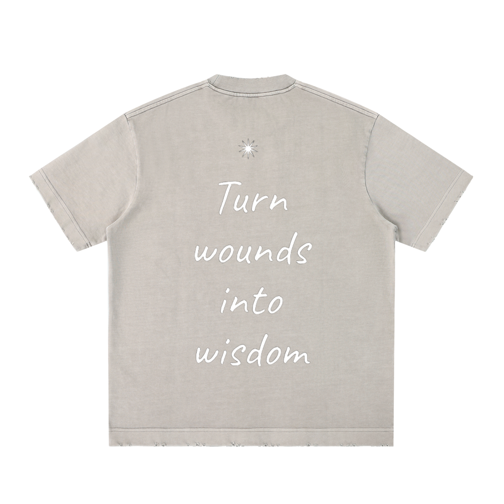 Heavyweight Vintage Washed Frayed T-Shirt