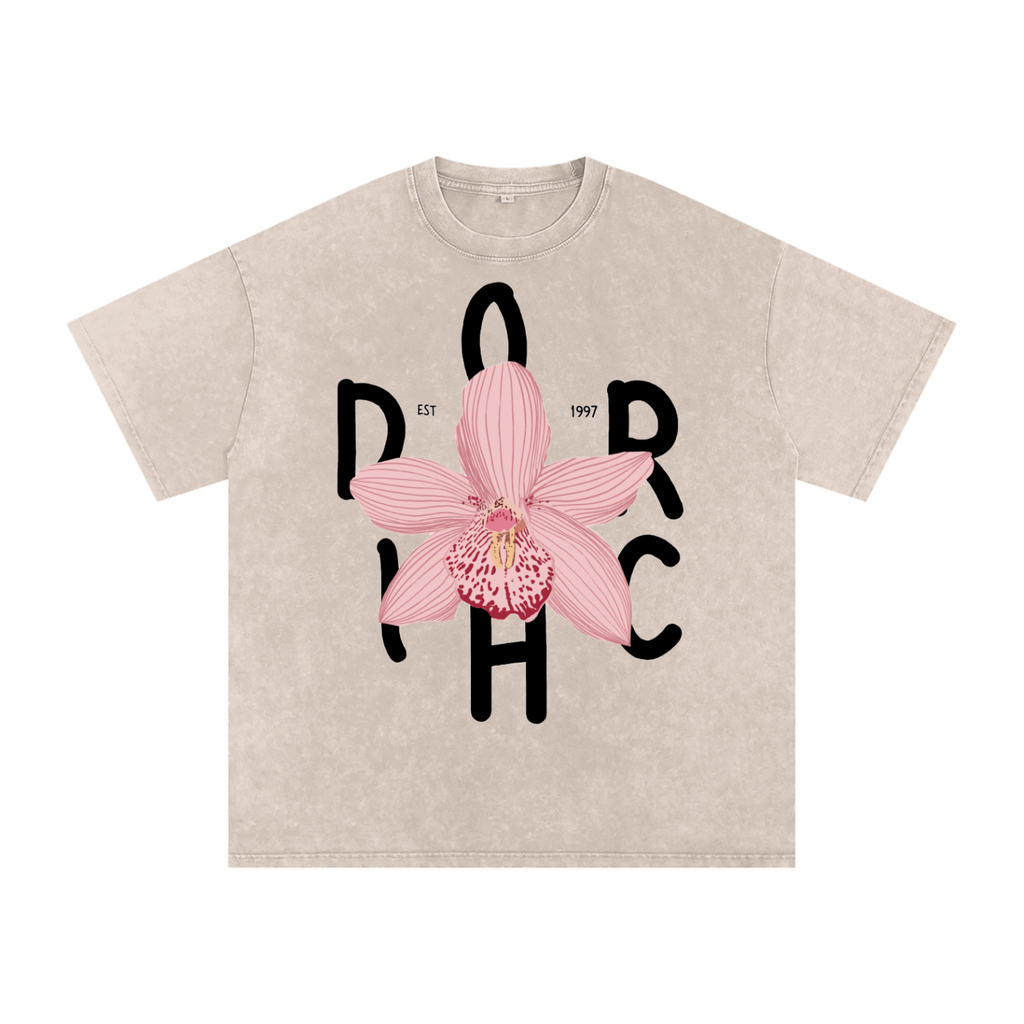 Snow Washed Oversized Cotton T-Shirt